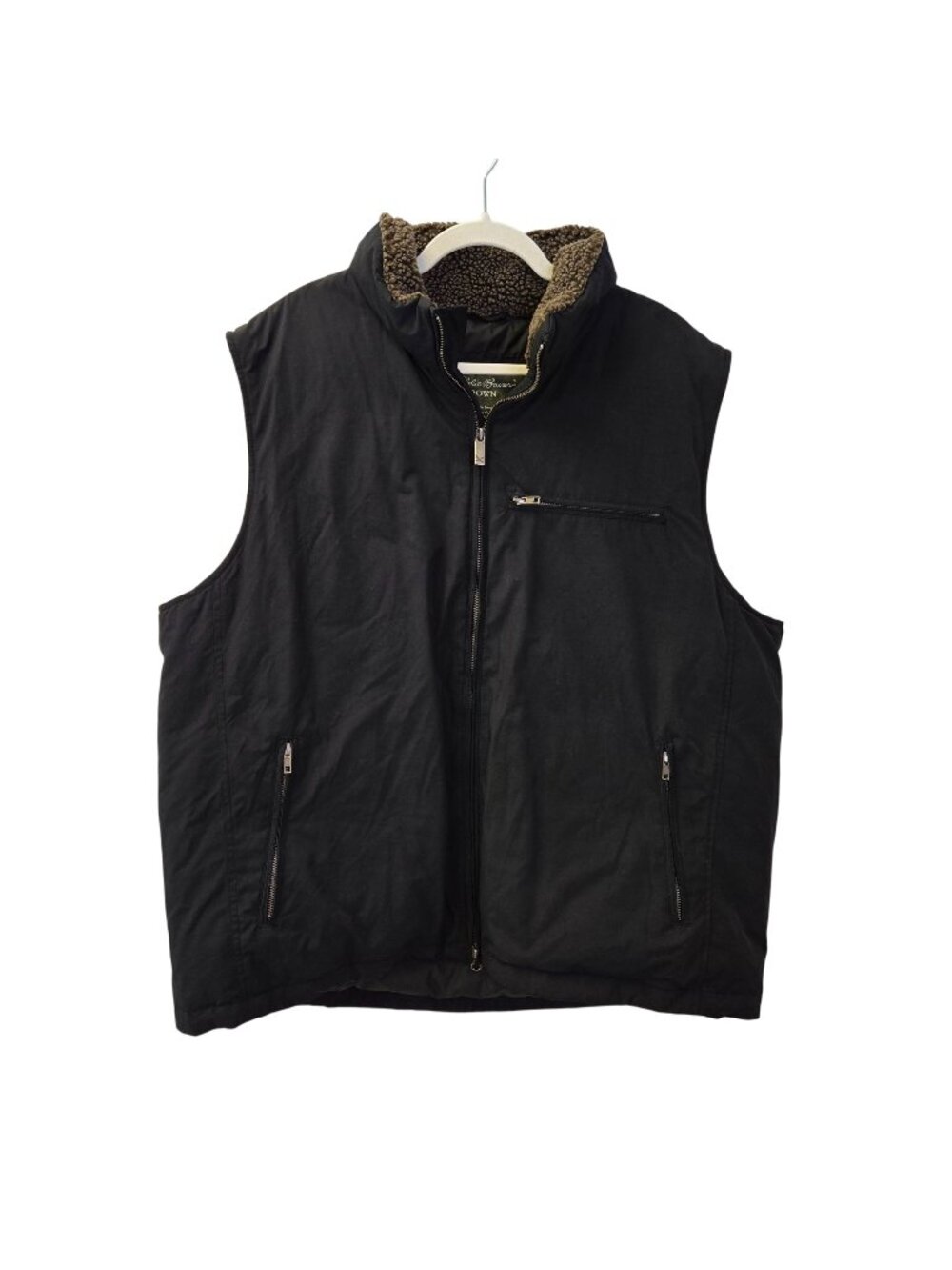 Eddie Bauer Quilted Goose Down Filled Vest Jacket Size XL